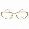 Vintage Rodenstock gold eyeglasses with pink upper rim detail