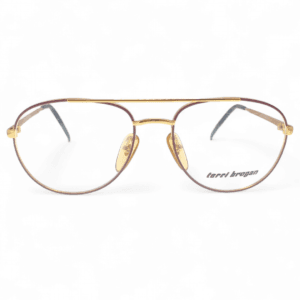 Vintage Terri Brogan red and gold aviator eyeglasses