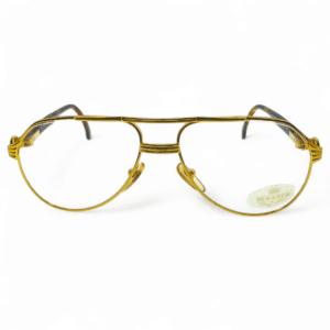 "Vintage Senator golden aviator eyeglasses with Optyl tortoise shell temples