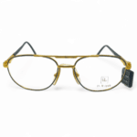 Vintage Po Le Optik gold aviator eyeglasses with double bridge