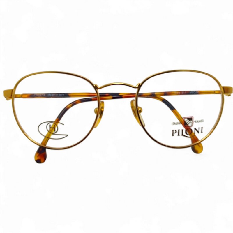 Piloni Gold-Plated Vintage Eyeglasses