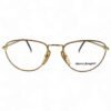 erri Brogan vintage glasses with light brown and yellow tortoiseshell detailing and a gold-tone frame, 1980s style