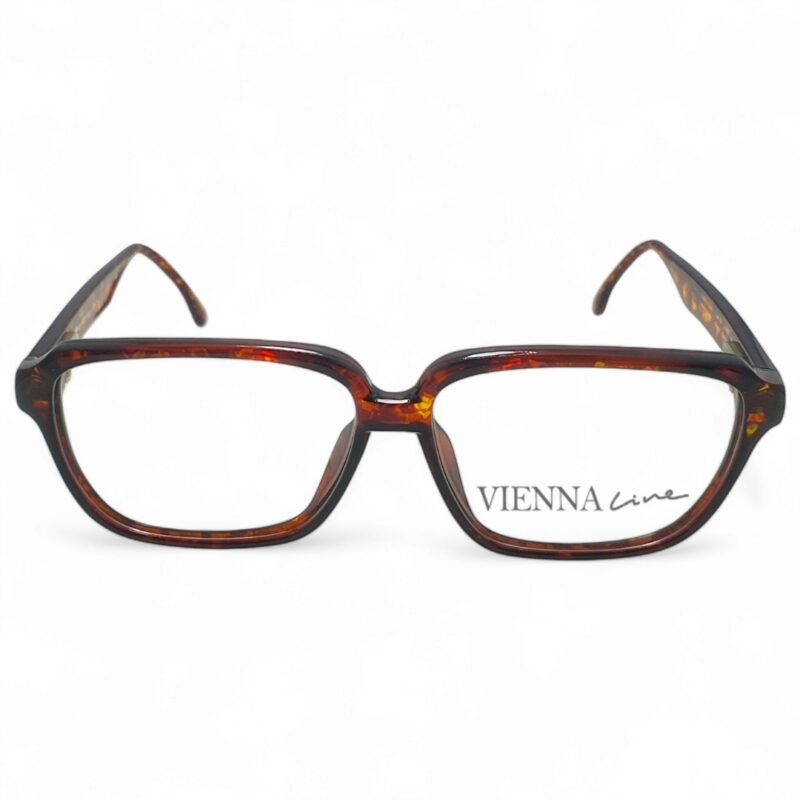 1980s ViennaLine square tortoiseshell glasses in acetate with classic retro design