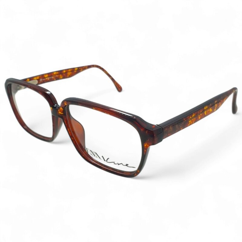 side view of 1980s ViennaLine Optyl square tortoiseshell glasses